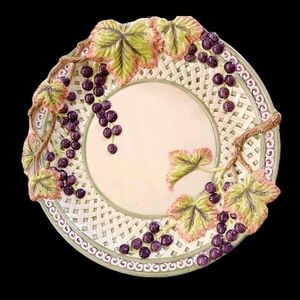 Vintage Fitz & Floyd Fine China 1993 Handcrafted Dinner Plate/Wall Decor Vinyard
